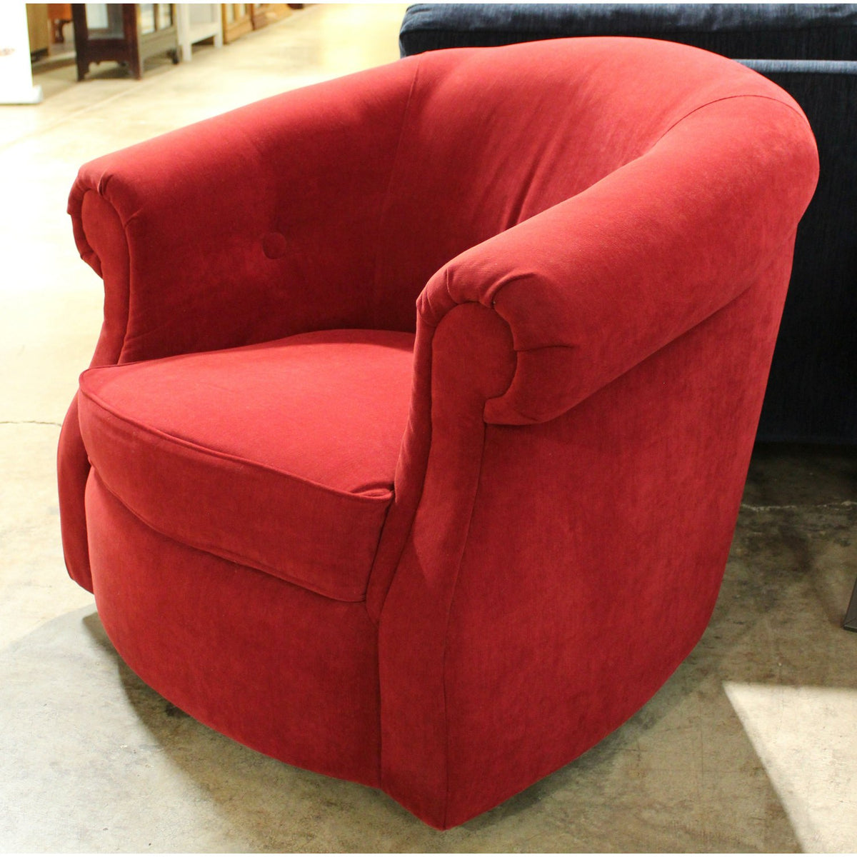 La-Z-Boy Red Swivel Barrel Chair