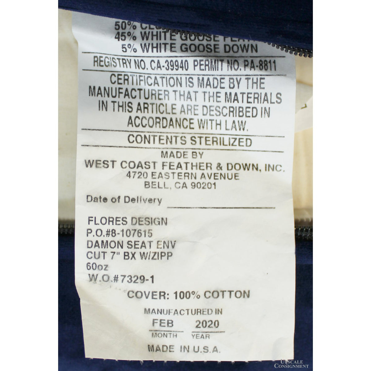 Flores Design 'Damon' Electric Blue Sofa