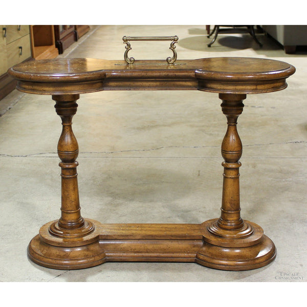 Burlwood Accent Table w/Handle