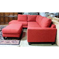 Red Sectional w/Ottoman