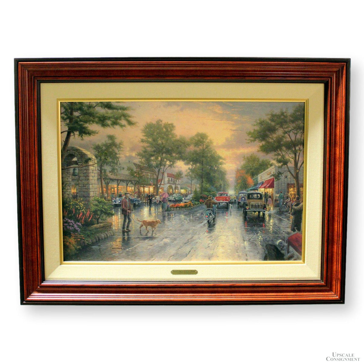 Framed Limited Edition Print "Carmel, Sunset on Ocean Avenue" by Thomas Kinkade