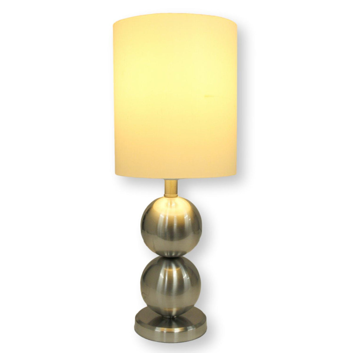 Brushed Nickel Stacked Orb Table Lamp