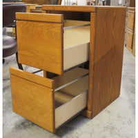 2 Drawer Oak File Cabinet