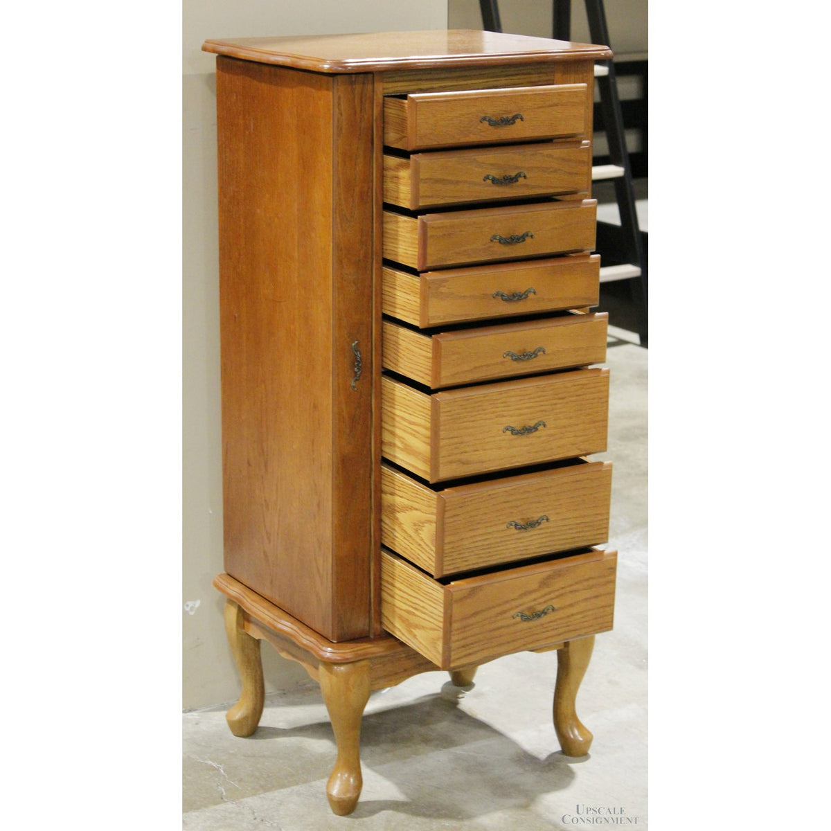 Powell Oak Jewelry Armoire