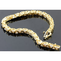 Signed 3.00ctw Diamond Tennis Bracelet in 14K Yellow Gold