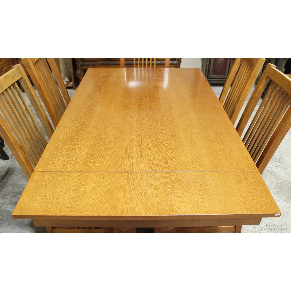 Bassett Mission Style Dining Table w/6 Chairs