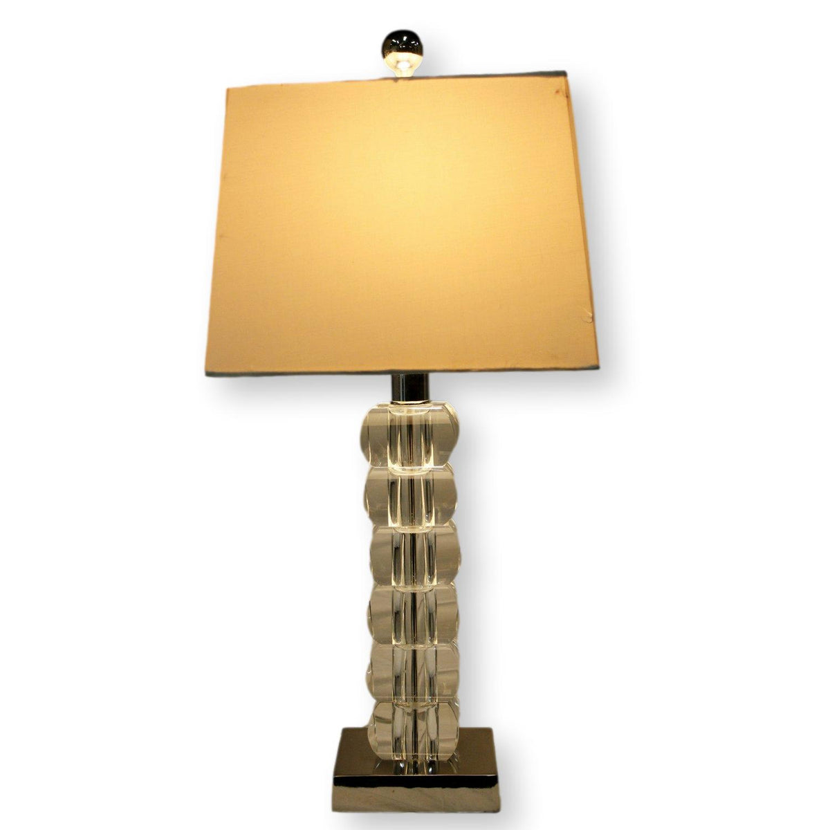 Stacked Square Acrylic Pillar Table Lamp
