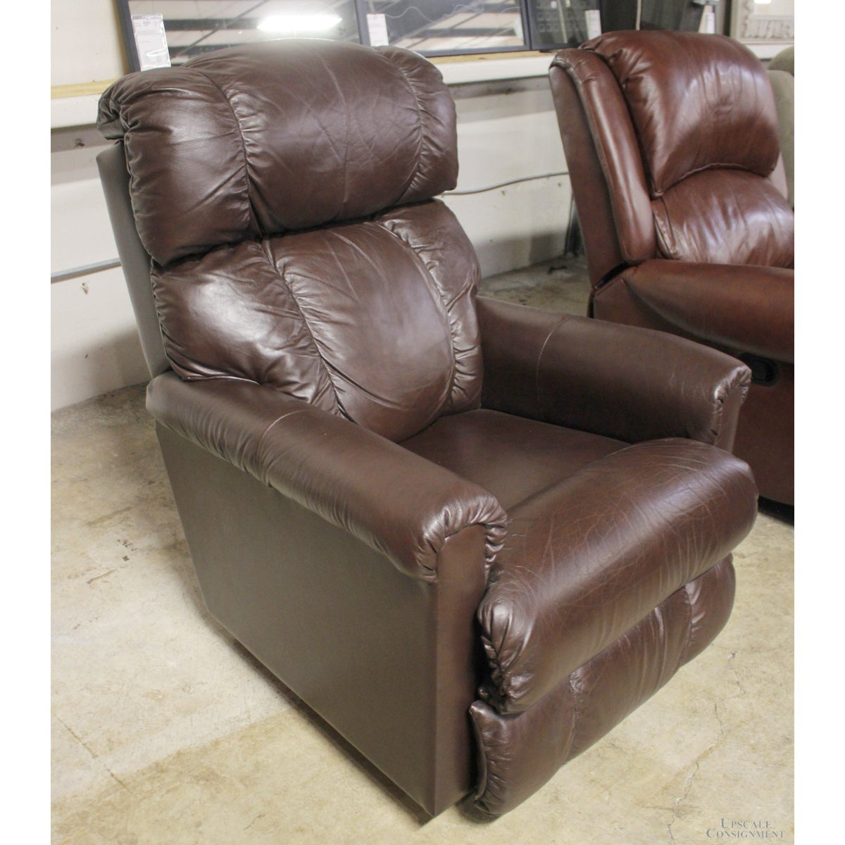 La-Z-Boy Brown Leather Dual Motor Power Recliner w/Adj. Headrest & Lumbar