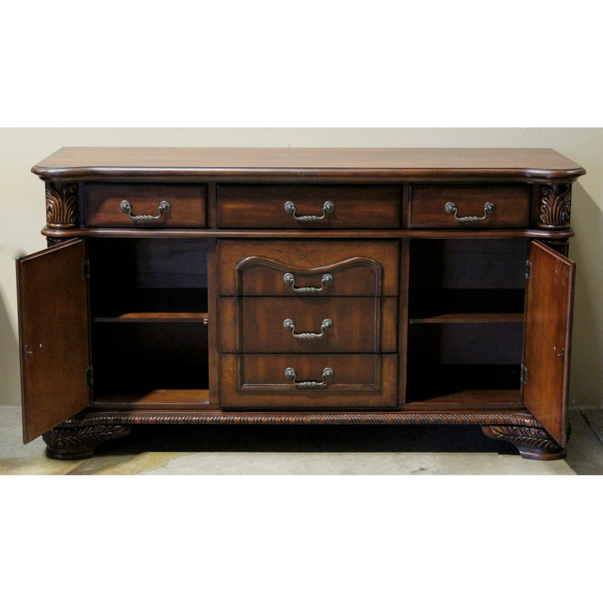 Sideboard w/Columns & Carvings