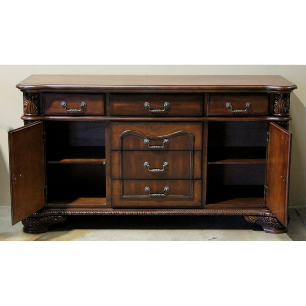 Sideboard w/Columns & Carvings