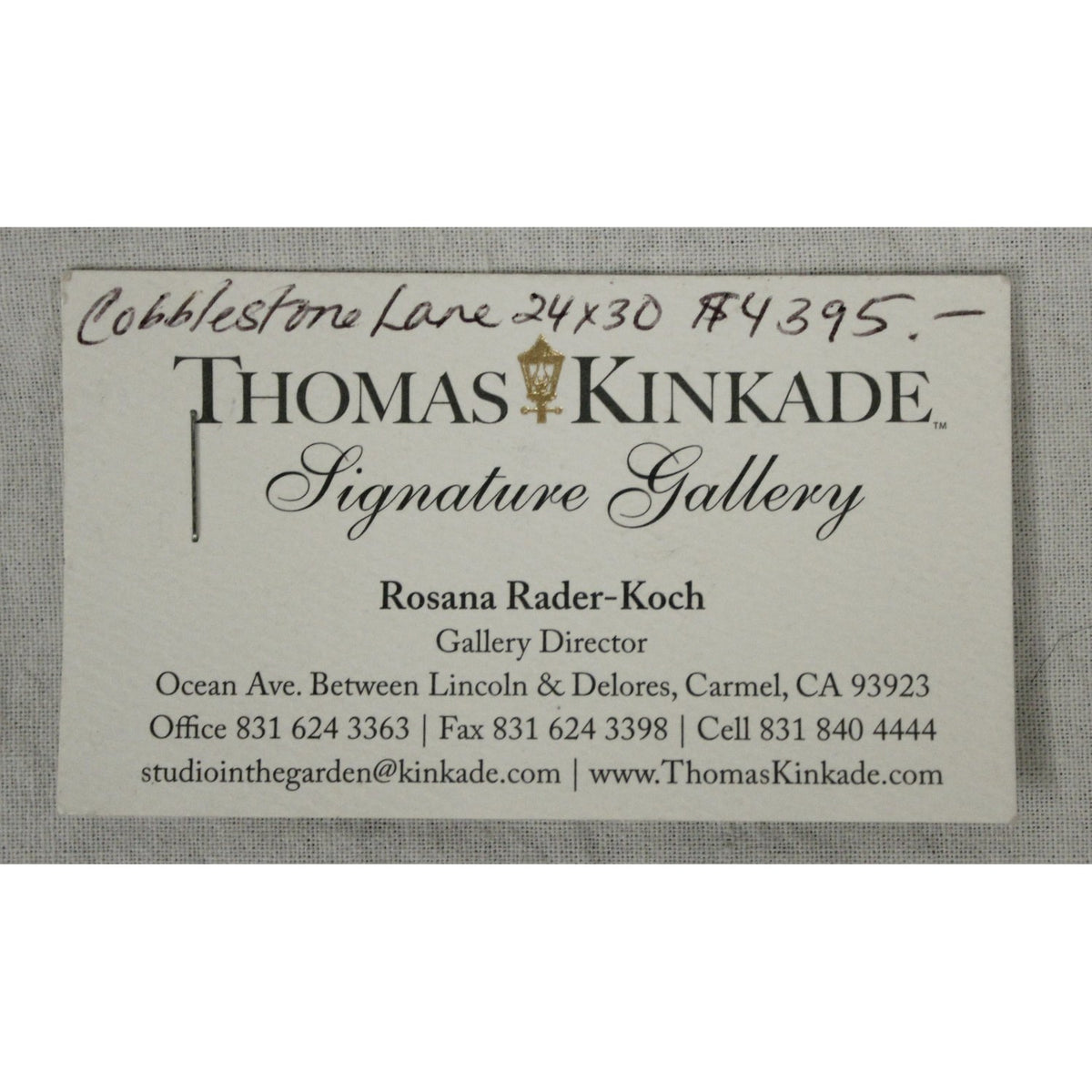 Thomas Kinkade "Cobblestone Lane I"