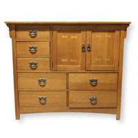 Bassett Mission Style Mule Dresser w/Cabinet