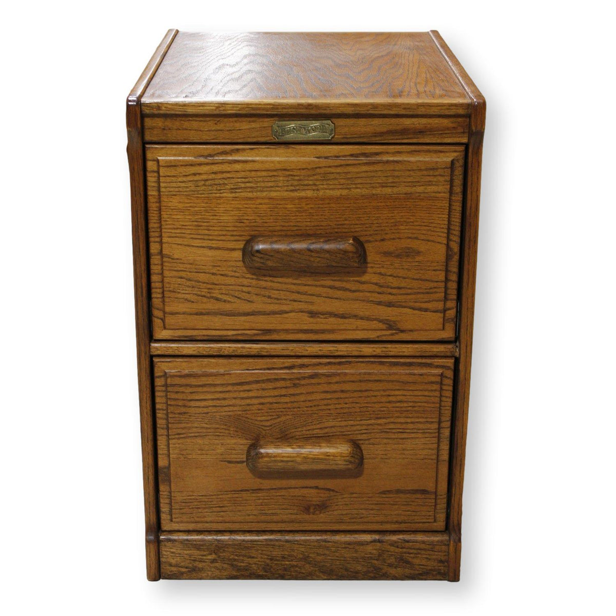 Bentwood Furniture Dark Oak 2 Drawer File Cabinet