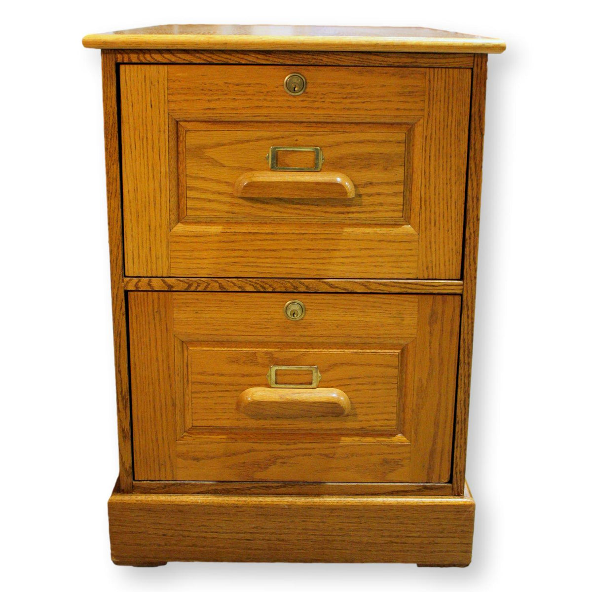 Oak Two Drawer File Cabinet