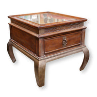 End Table w/Glass Insert