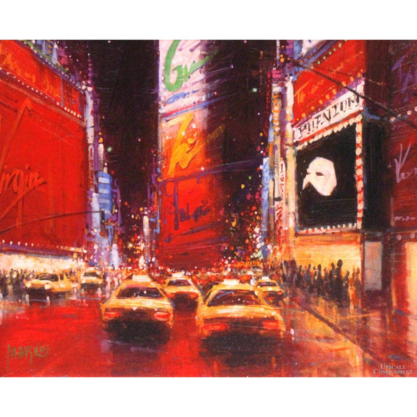 Framed Signed Limited Edition Print 'Times Square Love Affair' by Marko Mavrovic