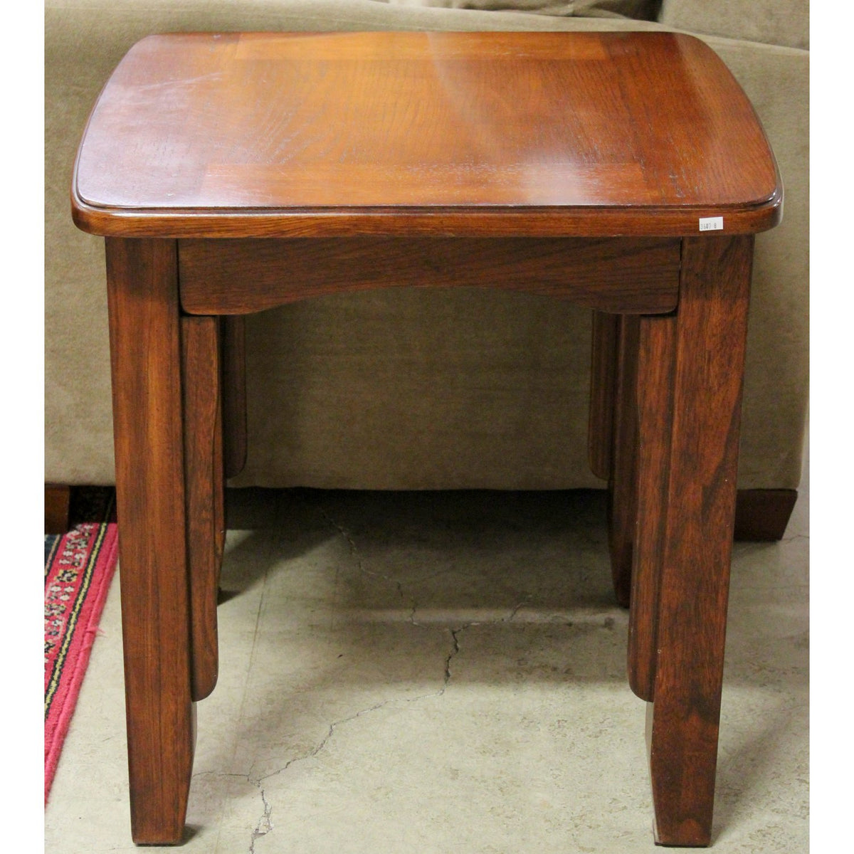Square Dark Oak End Table