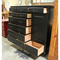Restoration Hardware Black 10 Drawer Combination Chest