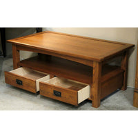 Mission Oak Coffee Table w/2 Drawers