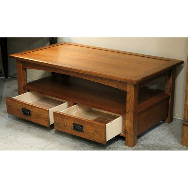 Mission Oak Coffee Table w/2 Drawers