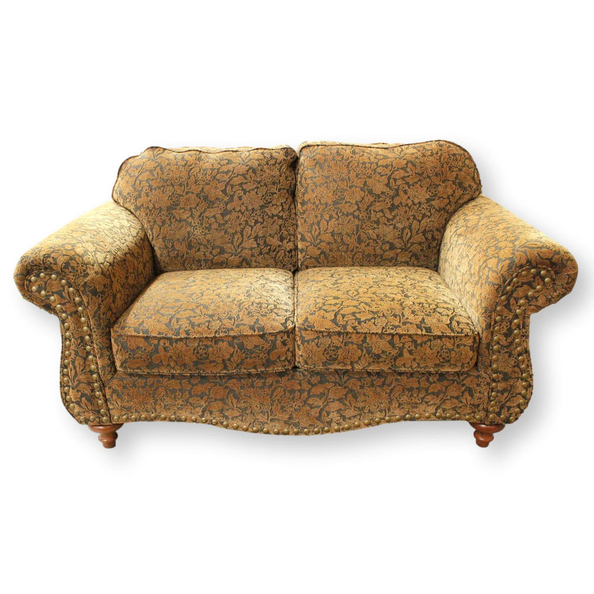Tapestry Loveseat w/Nailhead Accent