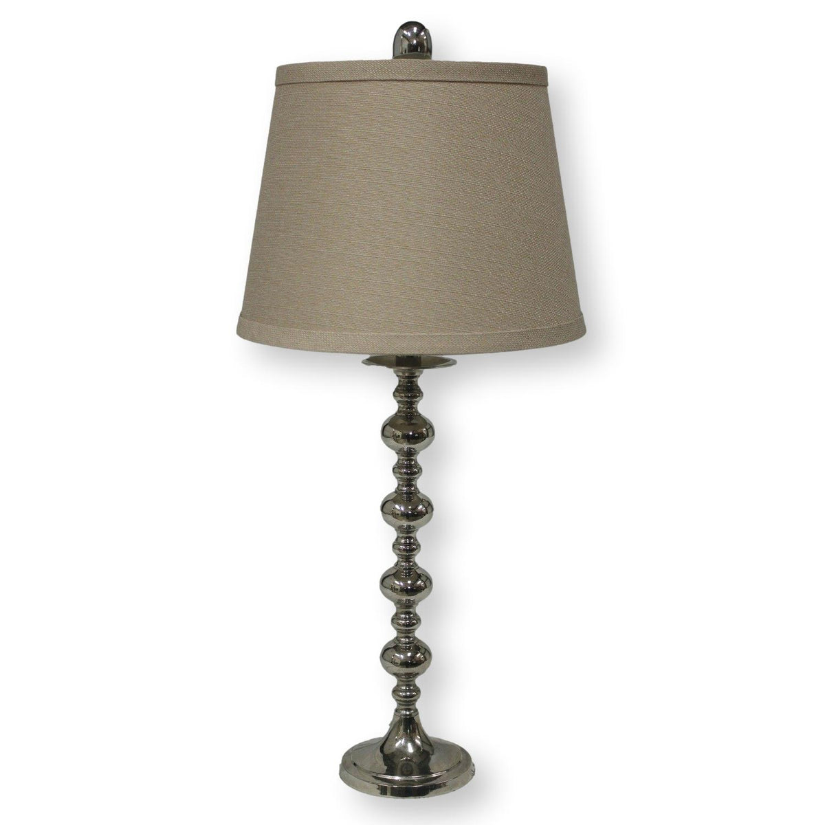 Stacked Chrome Ball Table Lamp