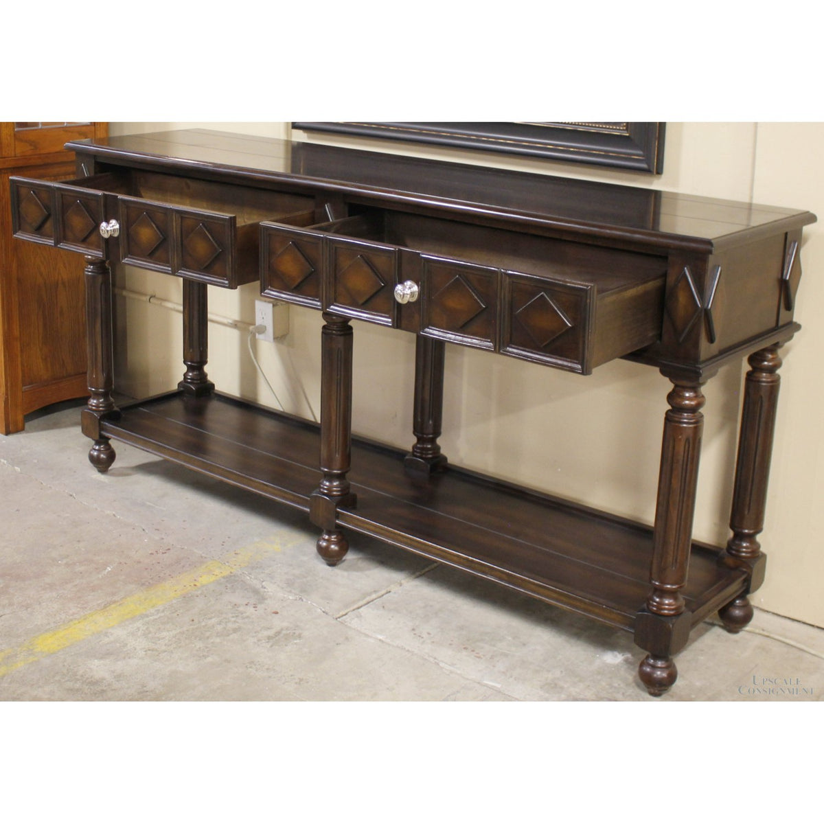 Dark Wood Console Table