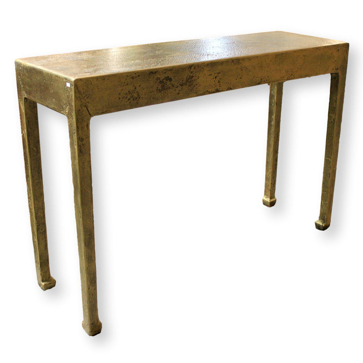 Rustic/Textured Gold Console Table
