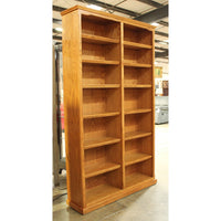 The Oak Barrel Oak 7' Double Bookcase