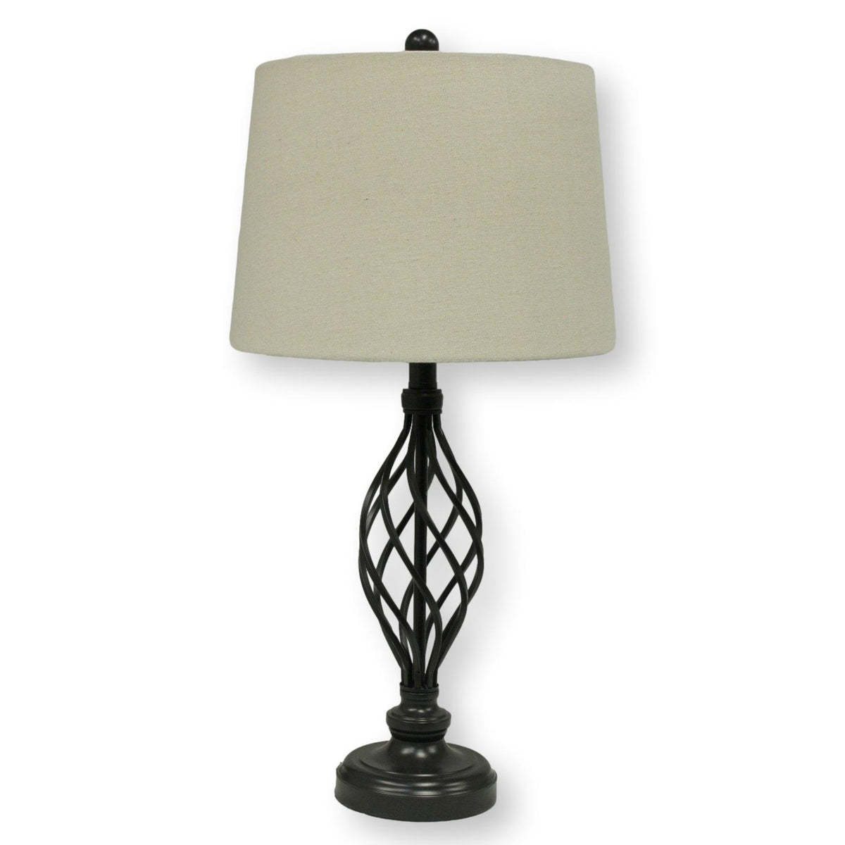 Bronze Tone Open Metalwork Table Lamp