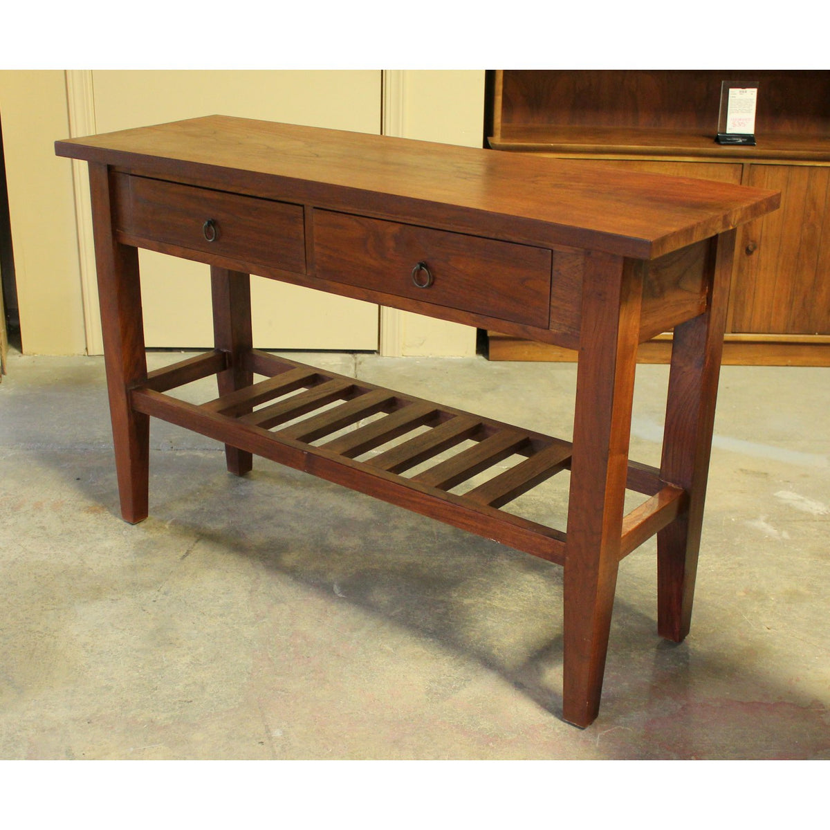 Solid Wood 2 Drawer Console Table