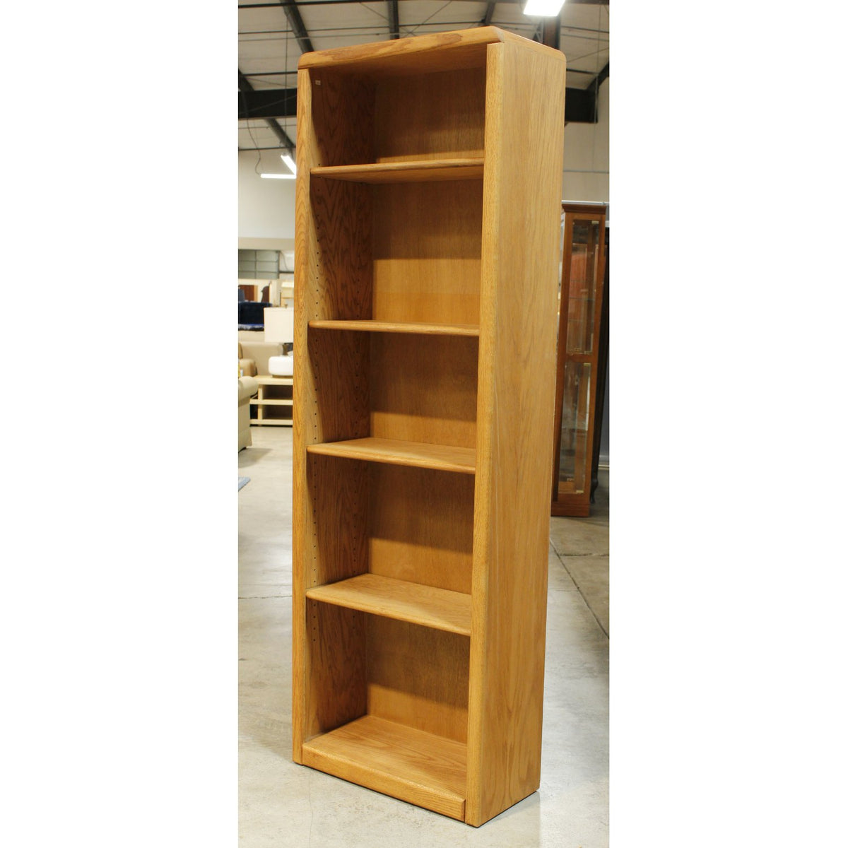 Narrow Oak Bookshelf