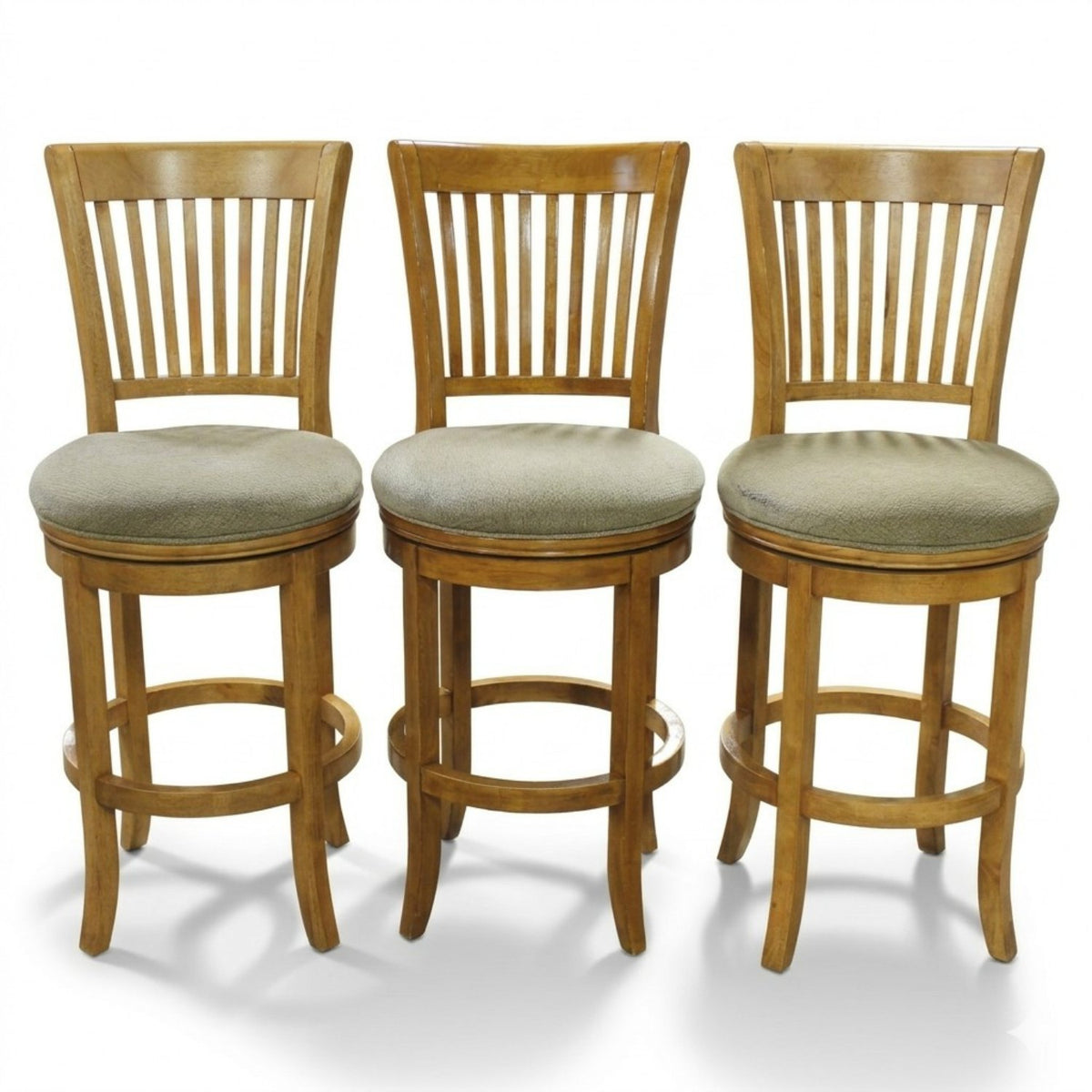 Hillsdale Furniture Trio of Wooden Swivel Bar Stools