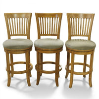Hillsdale Furniture Trio of Wooden Swivel Bar Stools