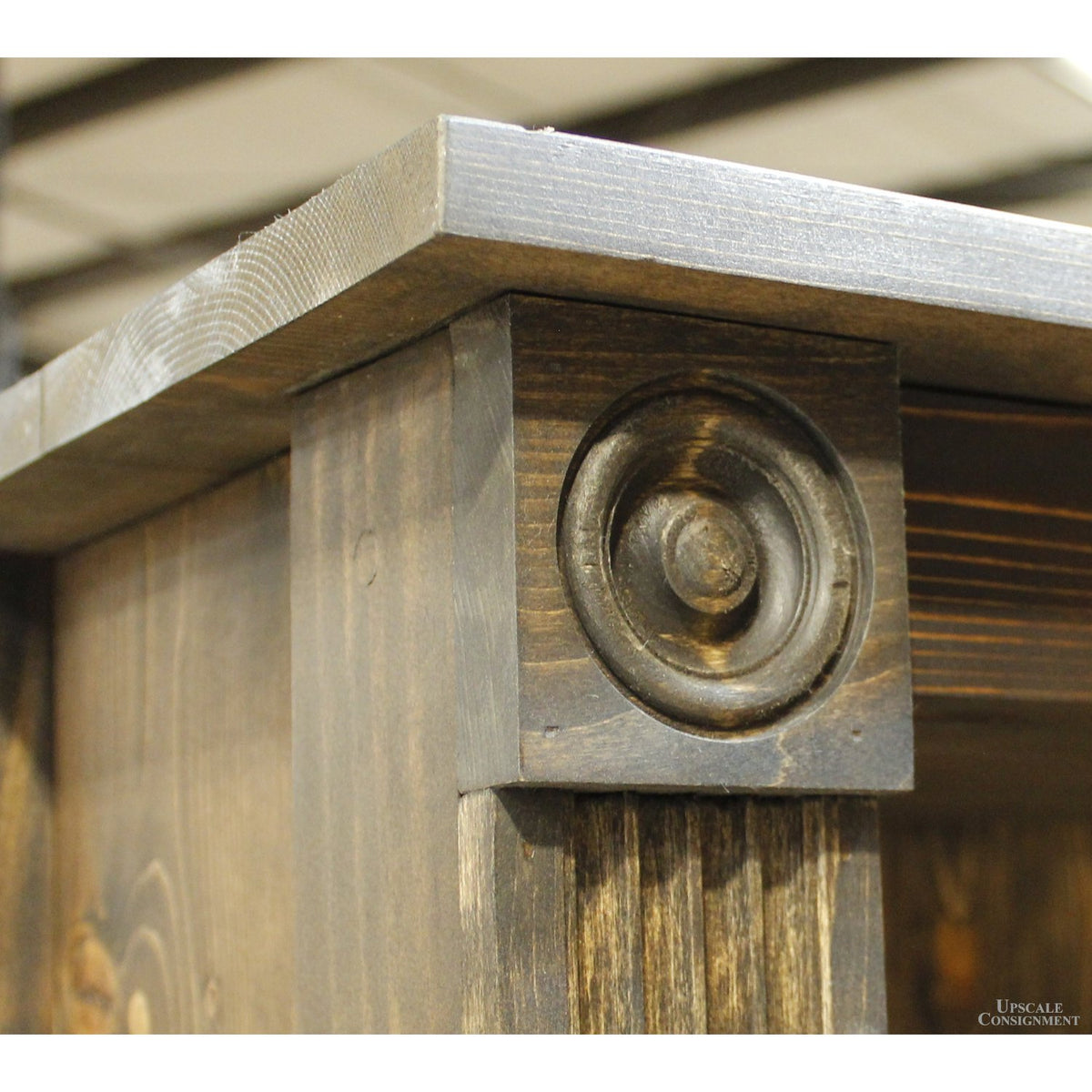 Dark Pine 3 Shelf Bookshelf