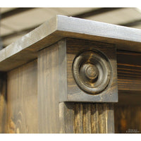 Dark Pine 3 Shelf Bookshelf