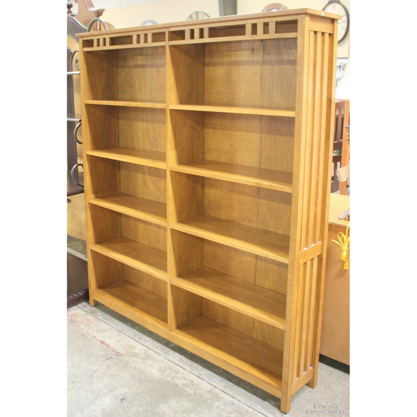 Mission Style Double Bookcase
