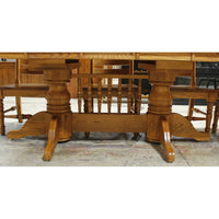 Shin-Lee Solid Oak Dining Table w/8 Ladderback Chairs
