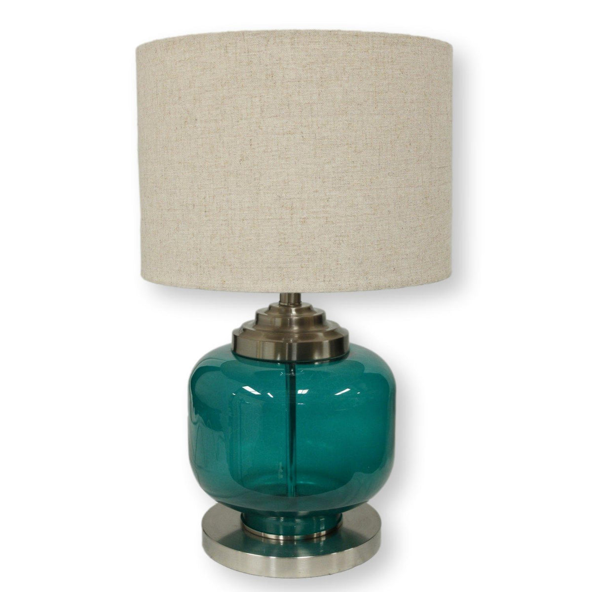 Green Glass Table Lamp