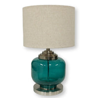 Green Glass Table Lamp