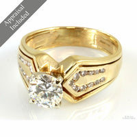 14K Gold 1.04ctw Diamond Ring .83ct Brilliant Diamond Solitaire