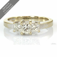 0.72ctw Three-Stone Diamond 14K Gold Engagement Ring