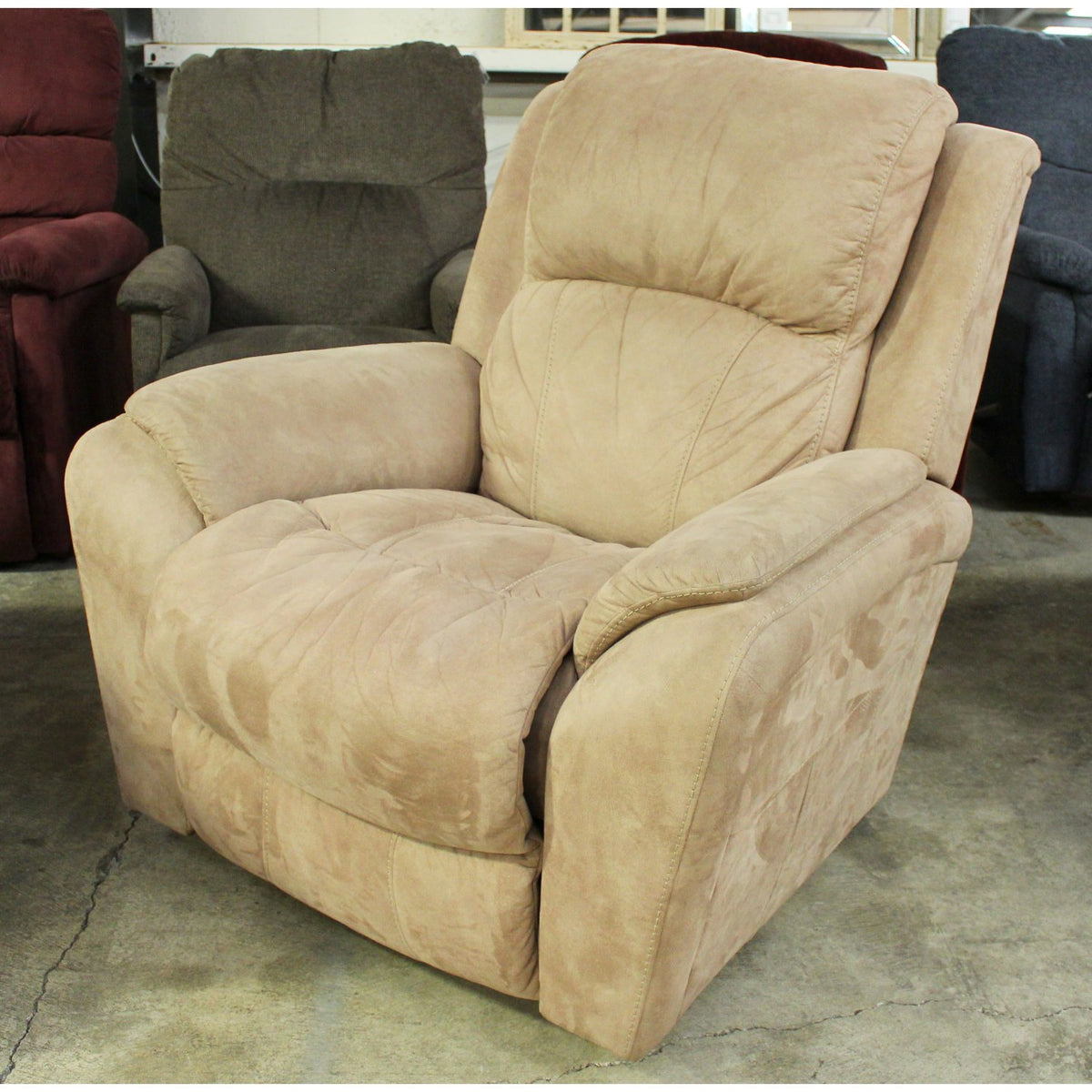 La-Z-Boy Faux Suede Swivel Rocking Recliner