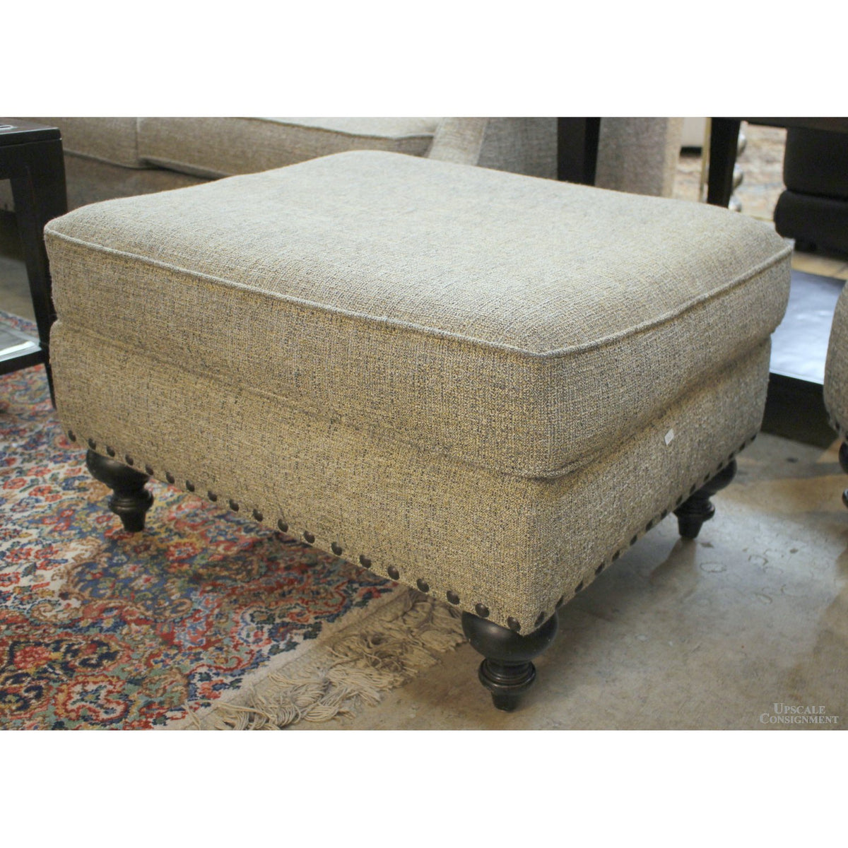 Bernhardt Gray Ottoman