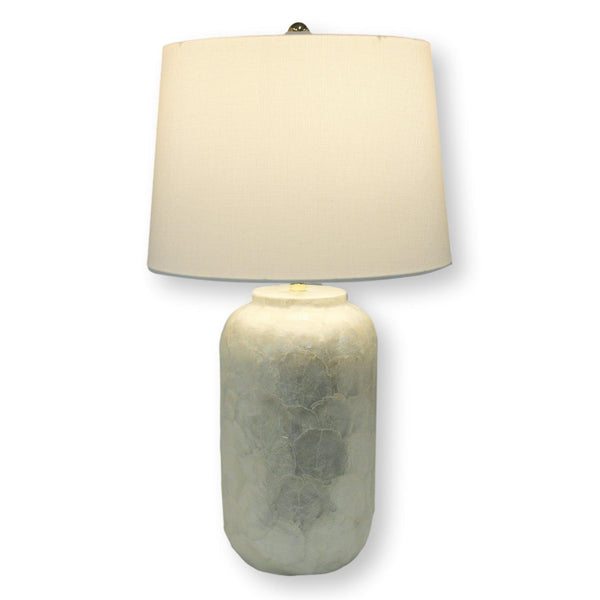 Made Green Co.White Capiz Shell Table Lamp