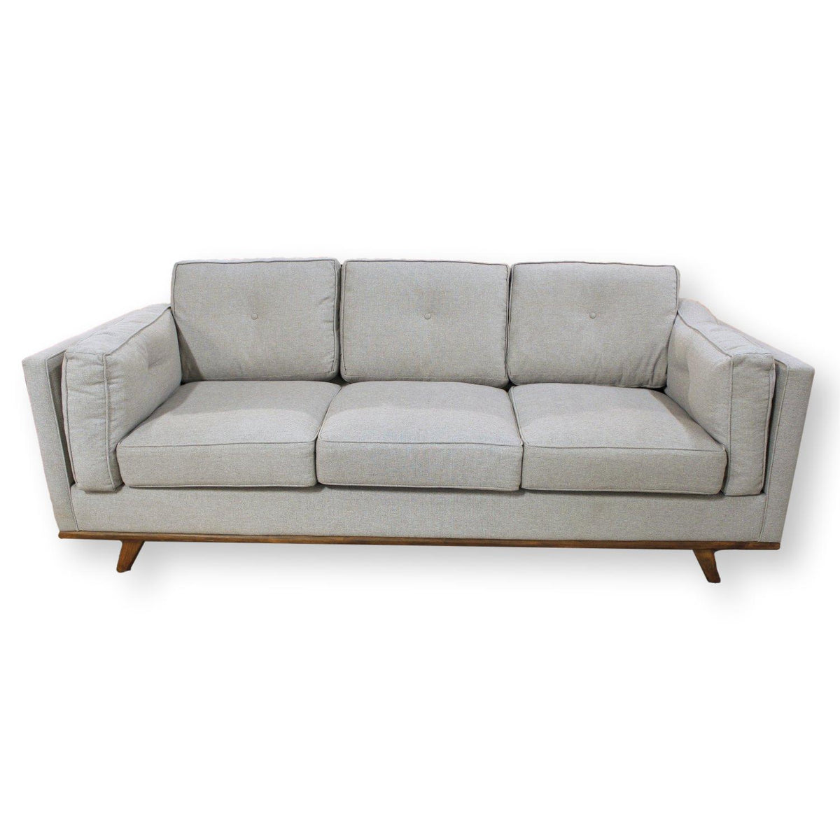 Gray Button Tufted Sofa