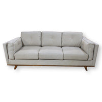 Gray Button Tufted Sofa
