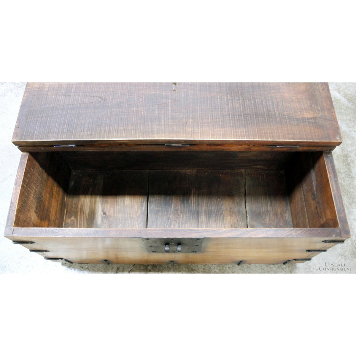 Rustic Mahogany & Iron Blanket Chest