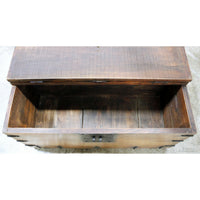 Rustic Mahogany & Iron Blanket Chest
