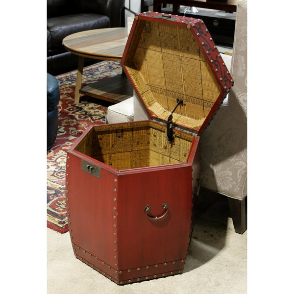 Pier 1 Imports Red Storage Drum Table